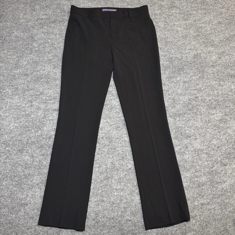 VTG Ralph Lauren Collection Purple Label Wool Stretch Size 8 Made USA Black